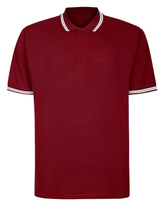 Bigdude Tipped Polo Shirt Burgundy